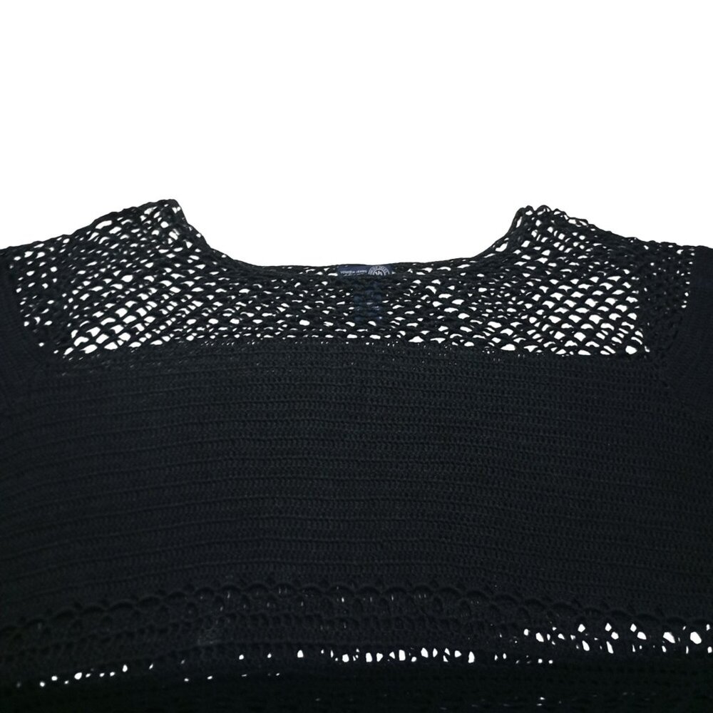 Venezia Jeans Crochet Knit Tunic Top 26/28 Plus Size Boho Bell Sleeves Womens - Picture 5 of 8